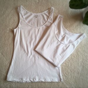 White Organic Cotton Tank (set of 2), Small